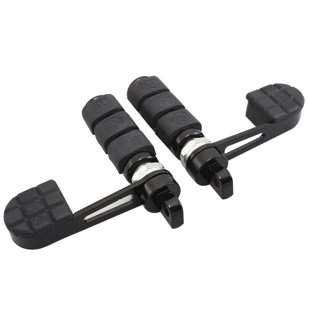 New Skull Anti Vibe Vibration Stirrup Heel Rests Foot Rest Pegs For Harley Softail DYNA FXDF FAT BOB FXDC FXDX Sportster Touring |