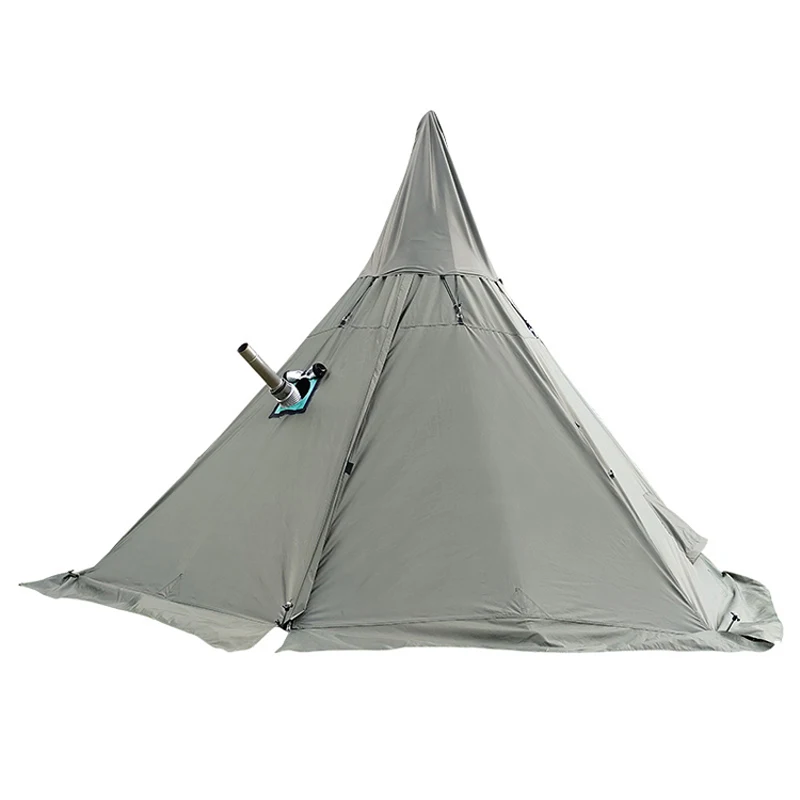 Пирамида палатка с дымоходом/башня Дымовое окно палатка парк выживания двухслойная полевая палатка включает половину внутренней палатки