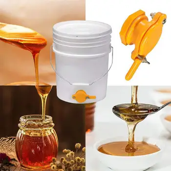 

Honey Gate Valve Beekeeping Bottling Tool Threaded Interface Plastic Tap for Honey Extractor Bucket Garden Beekeeping Tool