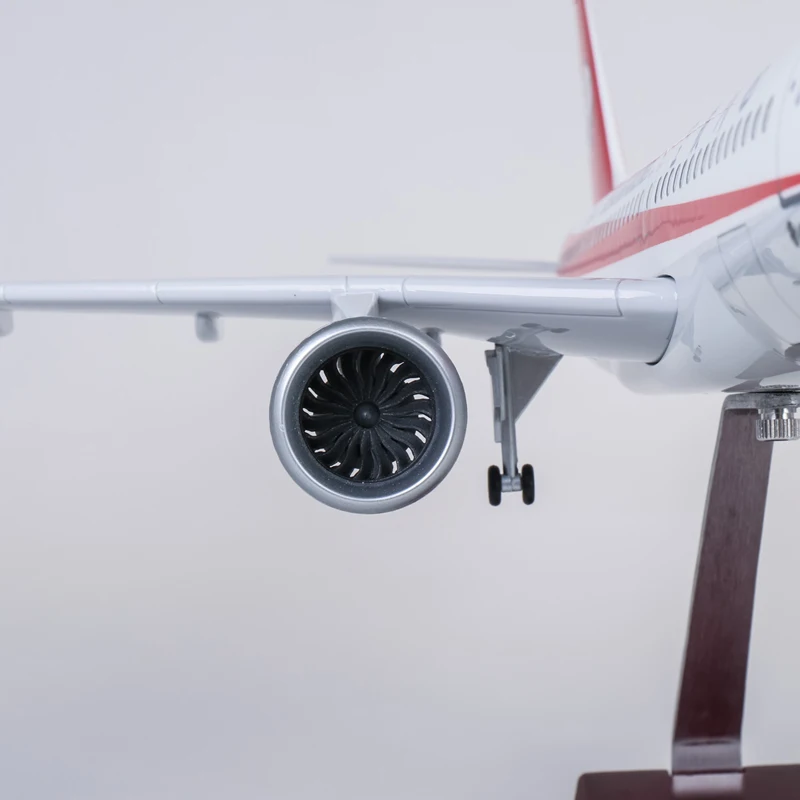 1/80 масштаб 47 см самолет Airbus A320 NEO Sichuan авиакомпания модель светодиодный светильник и шасси колеса литая модель самолёта из смолы игрушка