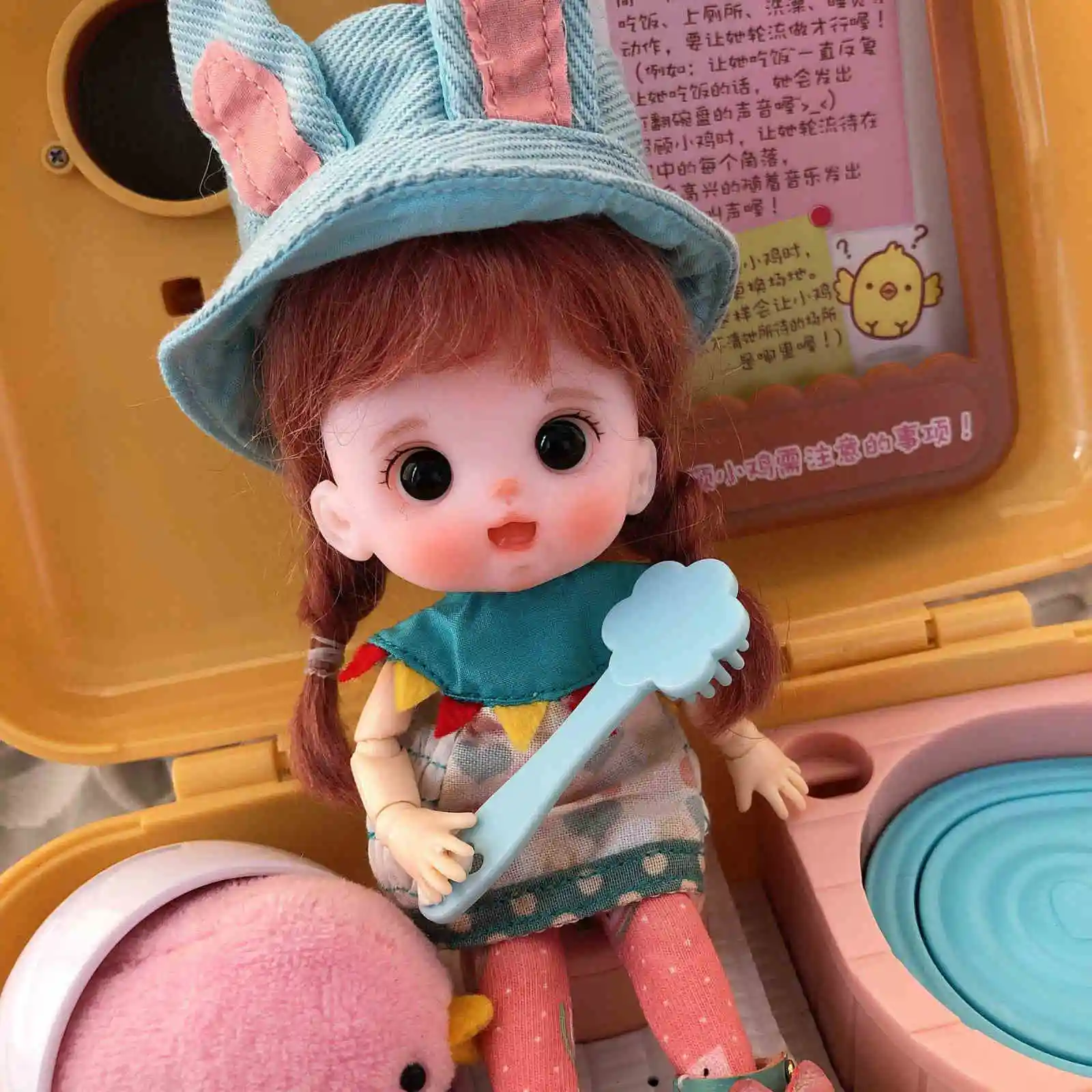 OB11 кукла ручной работы на заказ 1/8 BJD куклы OB голова и Обнаженная кукла Полимерная глина - Цвет: make up 1