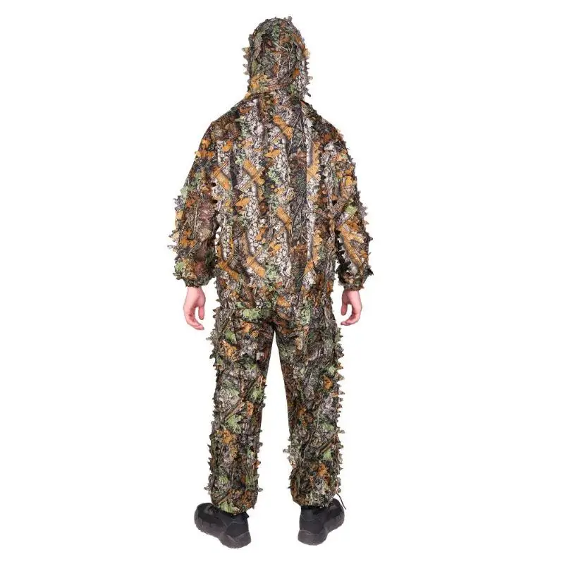 New Winter Ghillie Suits 3D Leaves Hunting Clothes Bionic Yowie sniper birdwatch airsoft Camouflage Clothing Jacket Pants