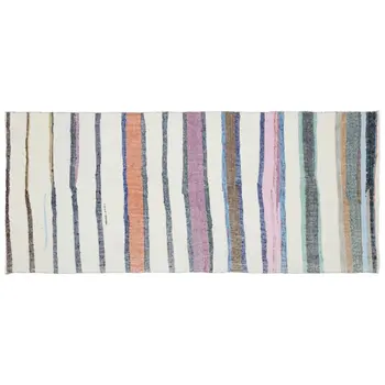 

Handmade Multicolor Vintage English Striped Rug Runner Rug 140x320 Cm-4'7''X10'6''