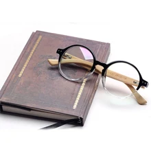 Круглые бамбуковые очки ручной работы, деревянные очки, очки для чтения, деревянная оправа oculos de grau n557