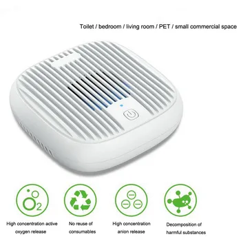 

Air Lonizer Air Purifier Portable Air Cleaner Suitable for Car, Office, Bedroom Mini White Deodorant Sterilizer for Home