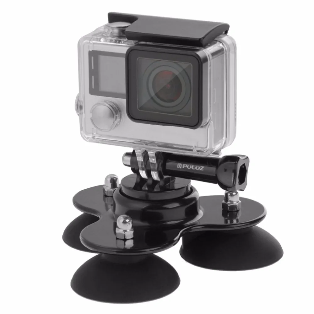 PULUZ треугольная присоска мини штатив с винтом для HERO 5 4 3 + 2 SJCAM SJ4000 аксессуары