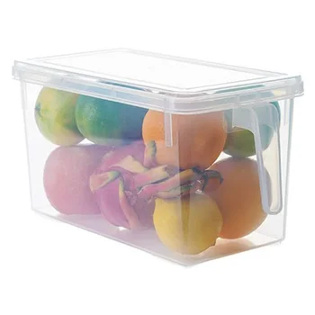 

Kitchen Refrigerator Accept Box Plastic Transparent Container Bring Cover Food Yes Cover Fresh Hand Rectangle Household Case