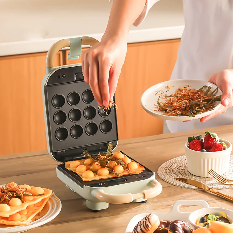 New Electric Sandwich Maker Multifunction Waffle Maker 650W Household  Toaster Automatic Breakfast Machine With 5 plates