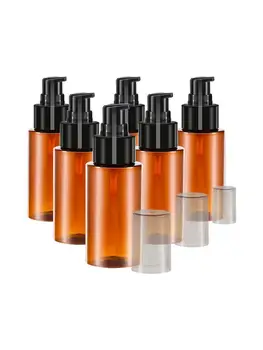 

6PCS/Set Brown Green 60ML Travel Sub-Bottle Essential Oil Emulsion Lotion Multi-Purpose Separate Bottle #CW