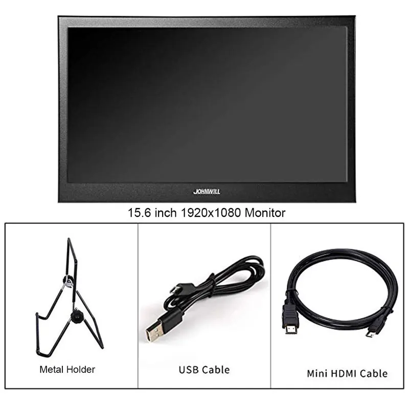 15,6 дюймов HD портативный компьютерный монитор PC HDMI PS4 x360 1080P ips сенсорный экран lcd светодиодный дисплей игровой монитор для Raspberry Pi - Цвет: 15.6 1920x1080
