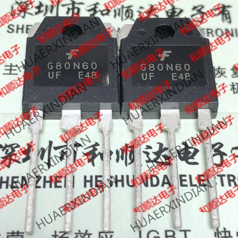 10 шт./лот Новый и оригинальный SGH80N60UF G80N60UF TO-3P с изолированным затвором (IGBT) 600V 80A в