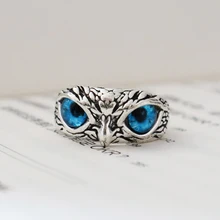  Charming Fashion Owl Ring Design Owl Ring Multicolor Eyes Silver Color Men Women Engagement Wedding Rings Jewelry Gift Resizable 