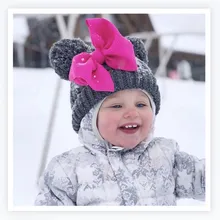 Зимняя Младенческая шапочка тюрбан шапка детская Минни мячик-мышь аксессуары шапки дети фотографии реквизит Кепка