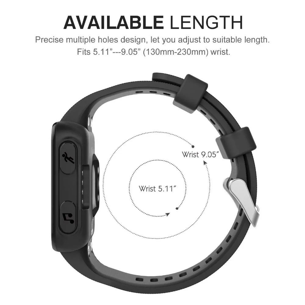 Цветные силиконовые спортивные ремешки для смарт часов Garmin Forerunner 35 GPS браслет с
