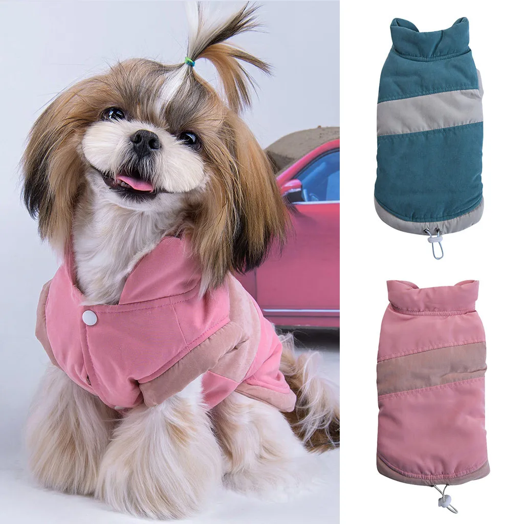 

2019Pet Dog Cat Shirt Warm Vest Winter Clothes Vest Jacket Sweater