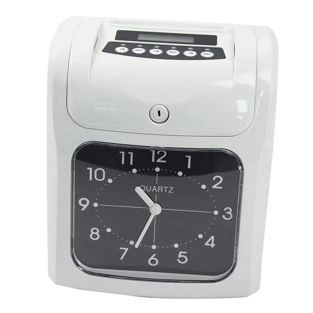 Office Employee Attendance Digital Time Clock Pointer Type w/50 Card US Plug