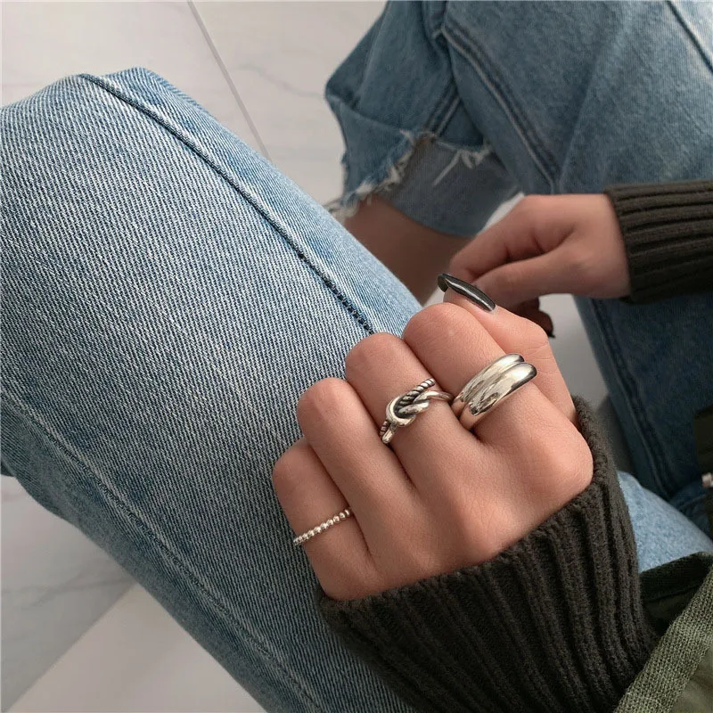 925 Sterling Silver Cross Ring Minimalism Thai Open Finger Ring for Women Men Jewelry Gifts silver cross ring silver rings silver ring