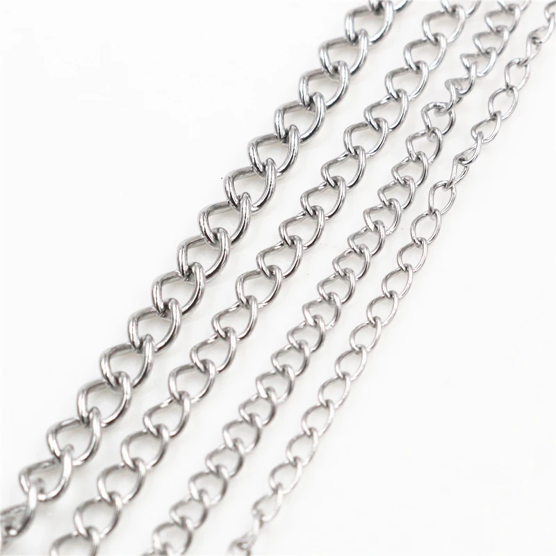 

5 Meters/Lot Never Fade Stainless Steel Necklace Chains Bulk For DIY Jewelry Findings Making Materials Handmade Supplies