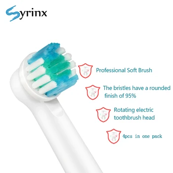 

4 Pcs For Oral B Toothbrush Heads SB-17A Replacement Brush Heads Electric Toothbrush Braun Professional Care/Pro Health/TriZone