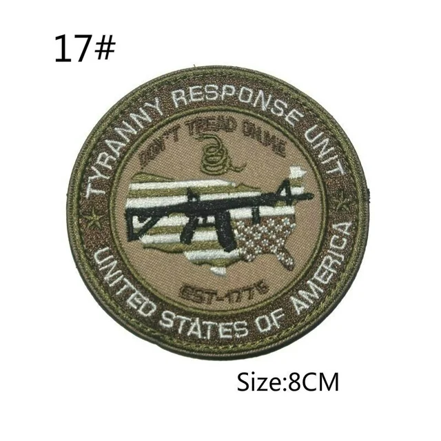 New Embroidered Badges HOOK & LOOP Patches Clothes Accessories Military Tactical Patch Appliques Armbands 17