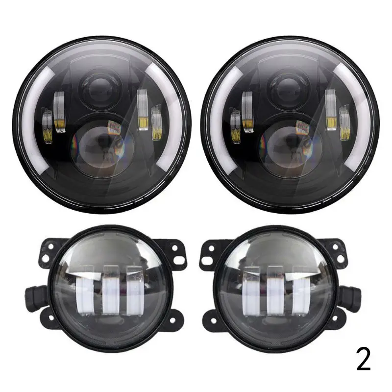 7inch led headlight and 4inch led fog light8002