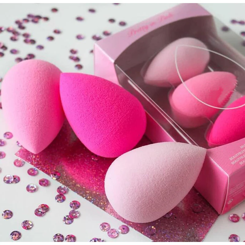 

36set High quality Sponge puff Pretty beauty 3pcs/pack in Pink Limited Edition 3PC Set New in Box DHL Ship