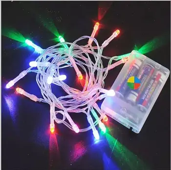 

50pcs/lot Christmas Lighting Battery Operated LED Fairy Light 2M 20Leds String Flexible Tape Lamp Outdoor Garden Light in Multi