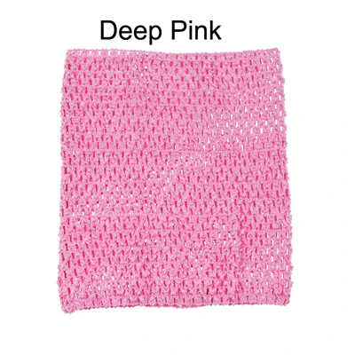 Вязаные крючком топы-пачки с подкладкой 9x10 дюймов, вязаные топы для платьев-пачек, 1 предмет - Цвет: Deep Pink Lined Tops