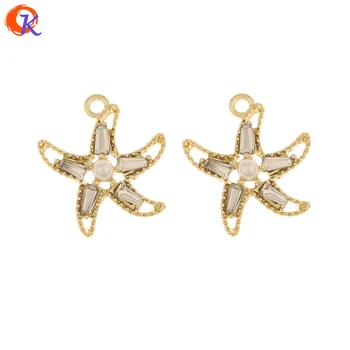 

Cordial Design 50Pcs 18*19MM Rhinestone Pendant/Jewelry Accessories/Starfish Shape/DIY Making/Charms/Hand Made/Earring Findings