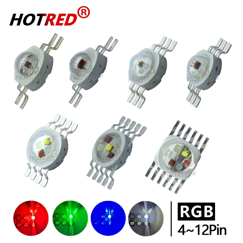 RGB RGBW RGBWW RGBWY RGBWYV LED COB 칩, 3W 4W 5W 6W 8 W 9W 10W 12W 15W 18 W 다채로운 3 6 9 12 15 18 W 와트 무대 조명 구슬