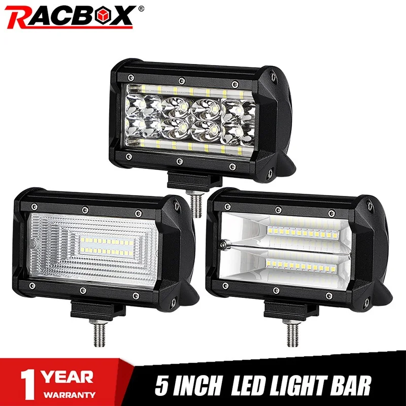RACBOX Pair светодиодный рабочий светильник 5 дюймов 72 Вт панель прожекторного света с