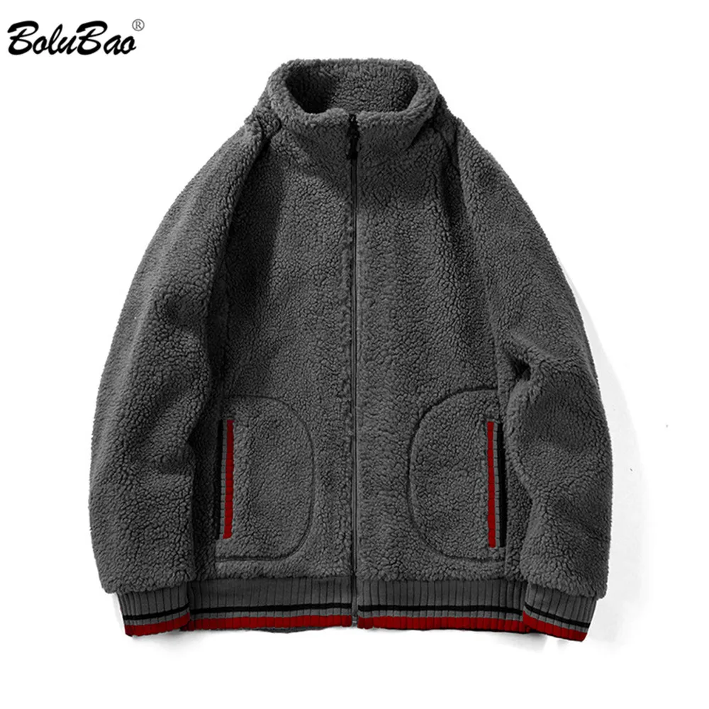 

BOLUBAO Winter Brand Men Jackets Men's Solid Color Big Pocket Jacket Male Woollen Fashion Casual Jacket Warm Coats