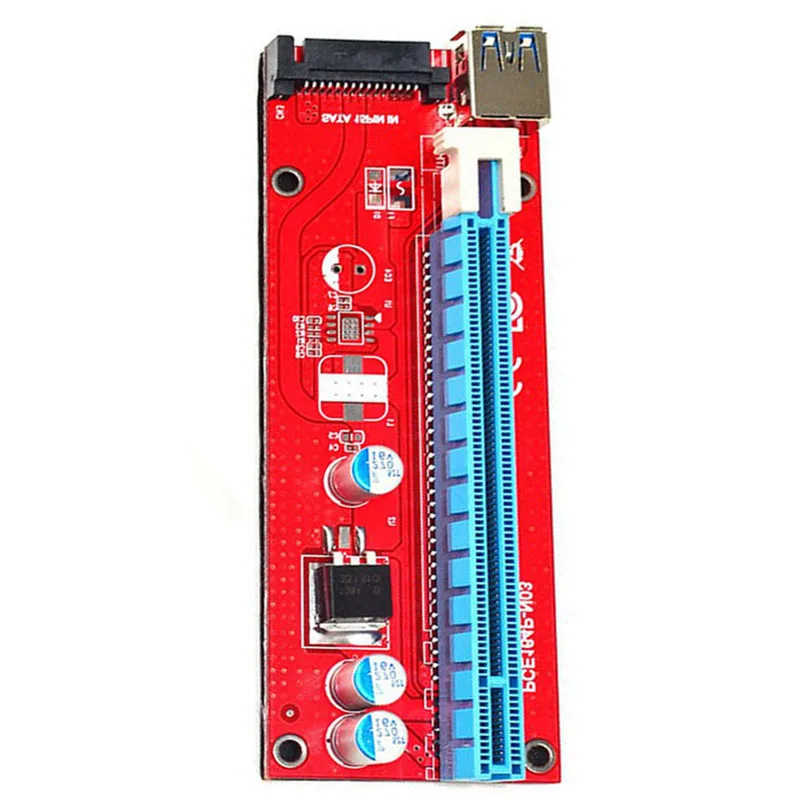USB3.0 PCI-E PCI Express 1X to 16X Riser Card Adapter, Майнинг выделенный видеокарта удлинитель с SATA разъем питания Conne