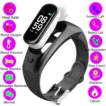 

2020 Smart Watch H109 For Men Women Sports Touch Reject Call Food Grade Silicone Wireless Bluetooth Earphone For Iphone Airdots