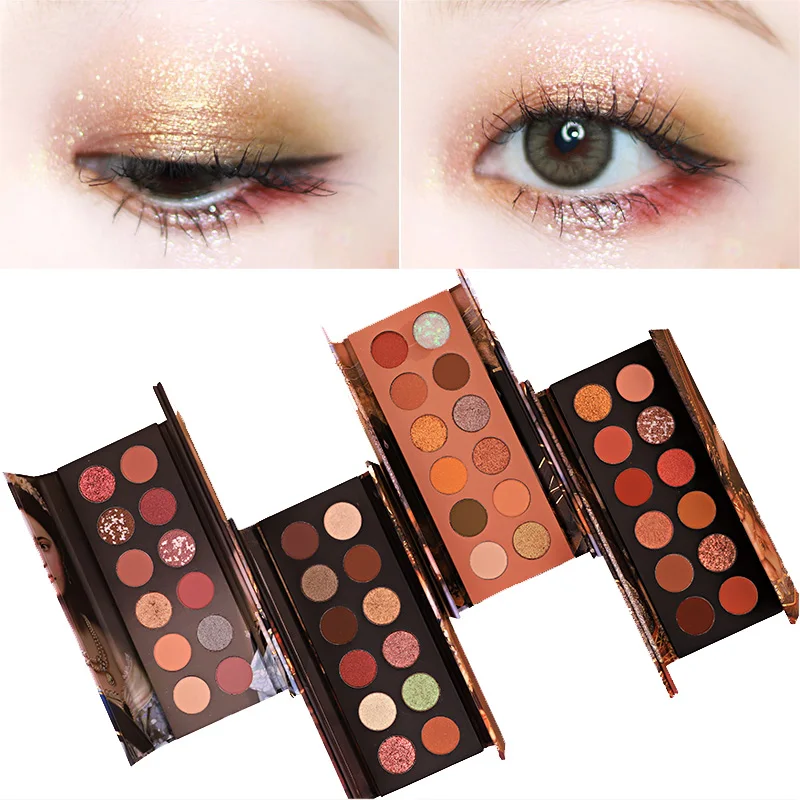 

HOJO 12 Colors Nude Eyeshadow Pallete Aristocratic Painting Shimmer Matte Eye Shadow Powder Glitter Makeup Pigment Pallete