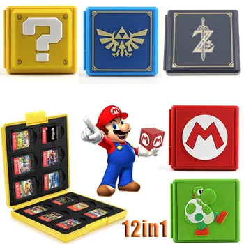 

Plastic rubber 12-in-1 premium Protective Game Card Flashcart Cartridge Case For Switch NS Storage Box Holder Cover