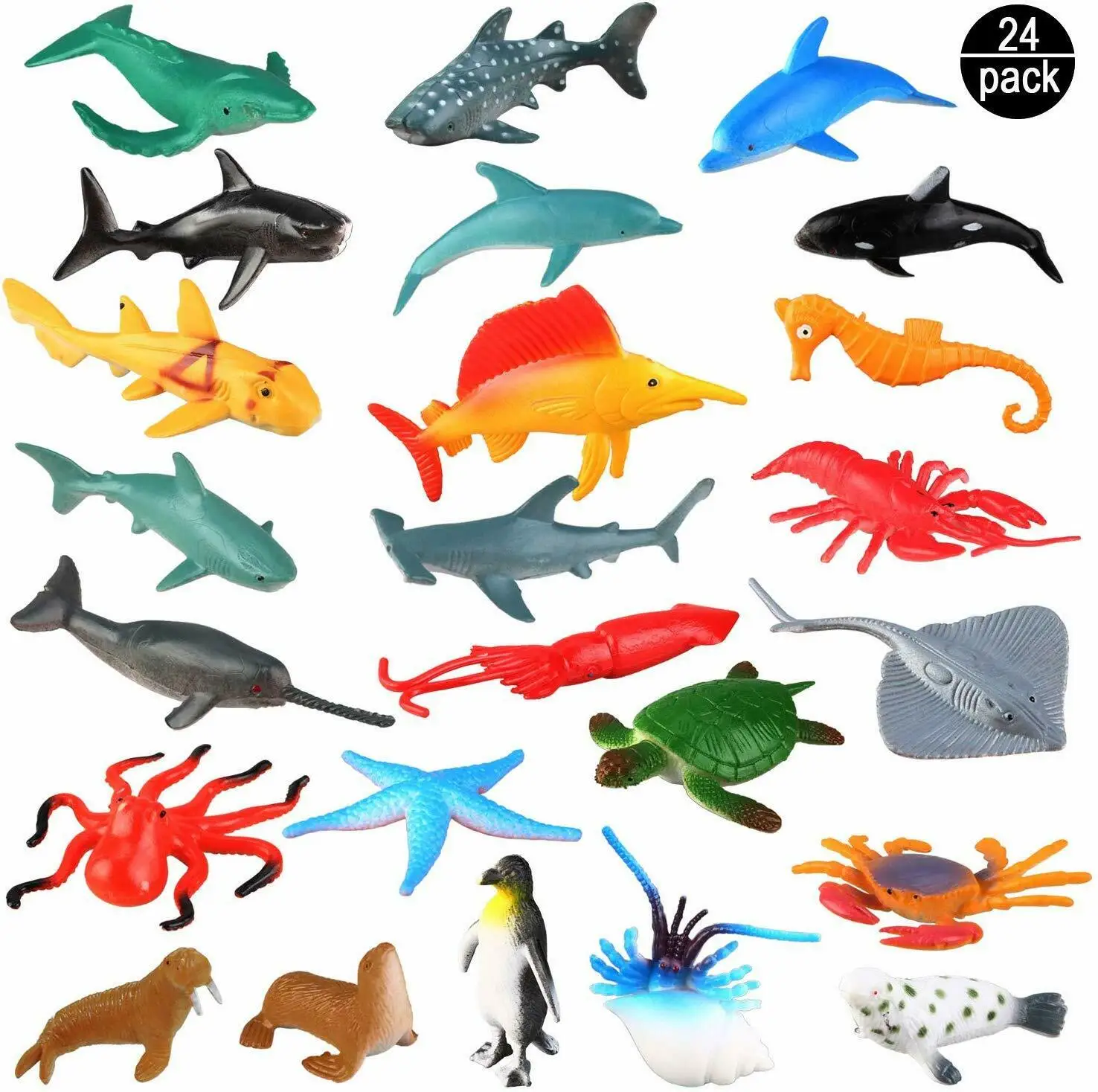 24 шт./лот моделирование морских животных модель украшения морская жизнь океана
