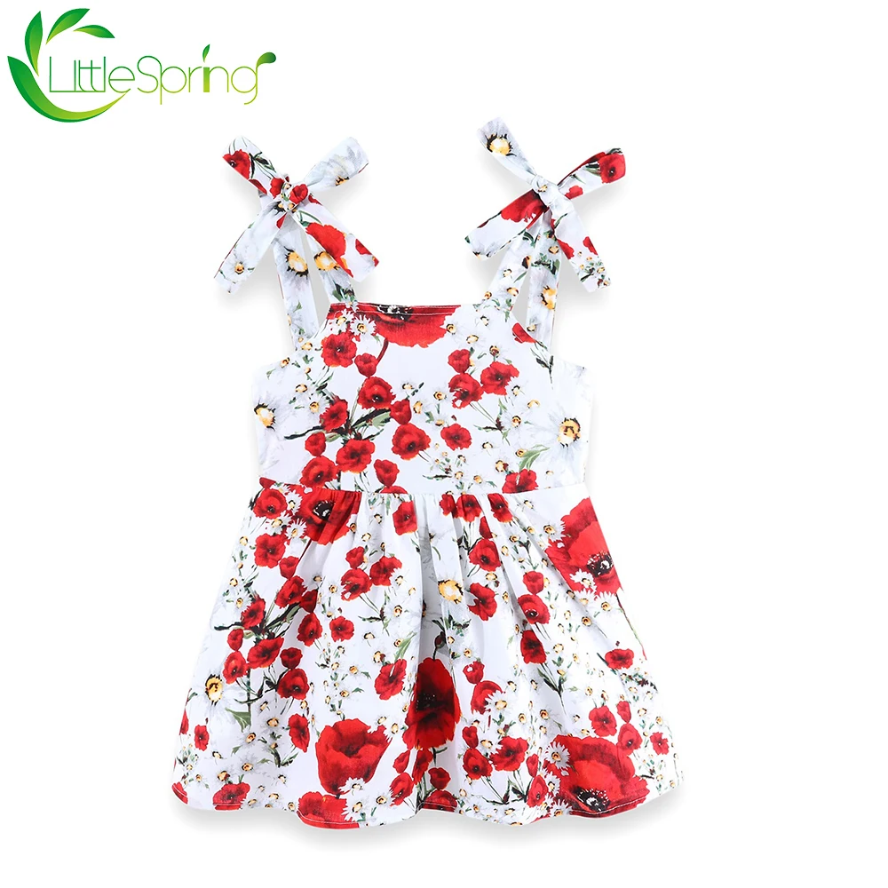 Платье принцессы LittleSpring для девочек новое Летнее Детское платье милые детские