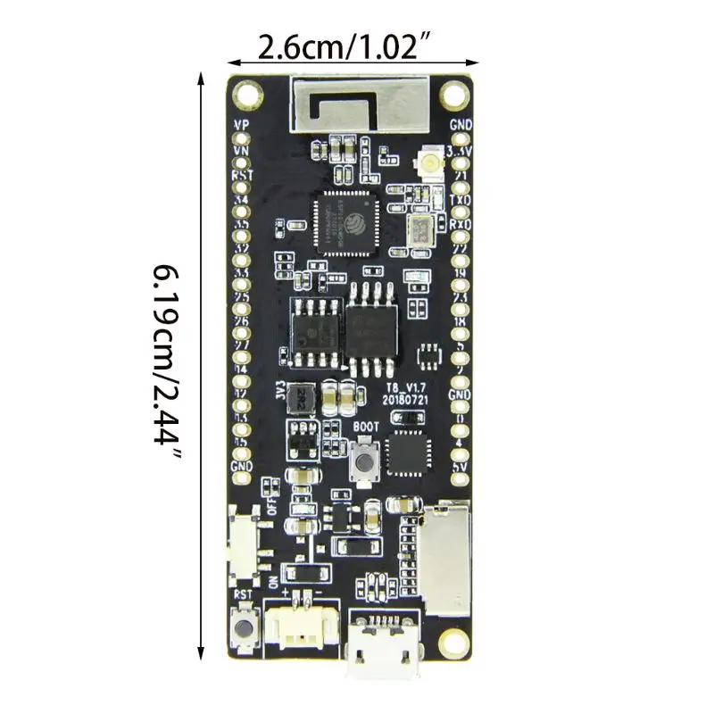 TTGO T8 V1.1 ESP32 4 Мб PSRAM TF карта 3D антенна WiFi и bluetooth ESP32-WROVER micropyton