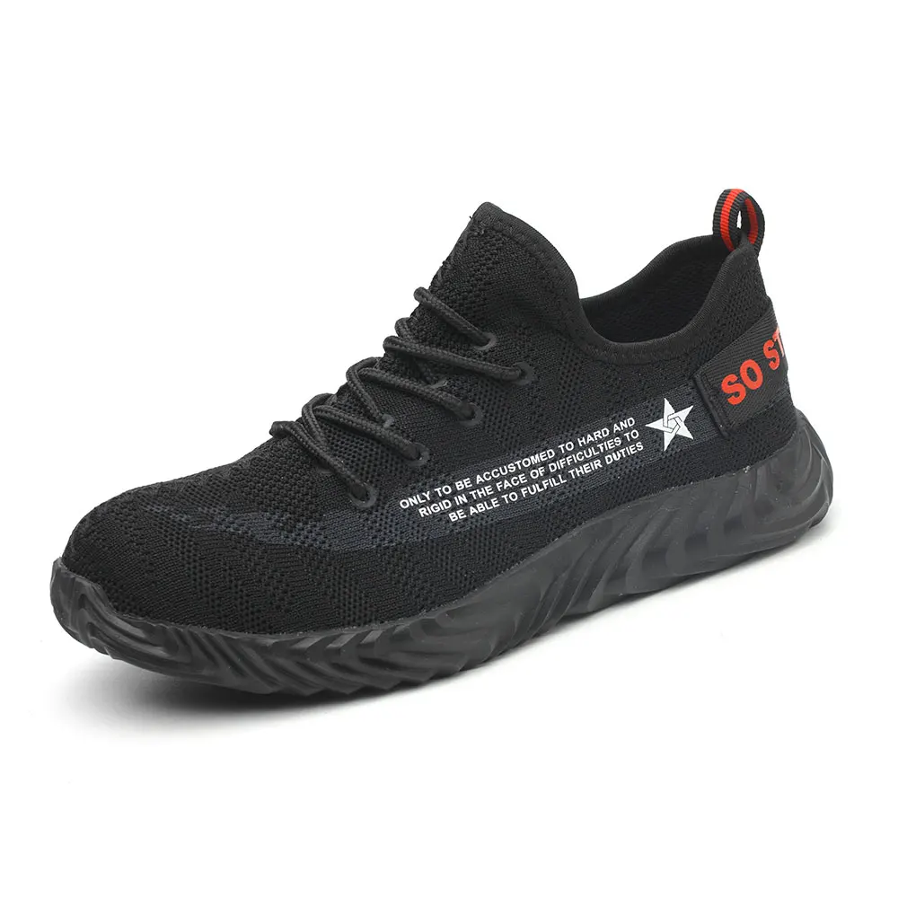 801 Black SUADEEX/Мужская Рабочая обувь; нескользящая обувь со стальным носком; легкие дышащие повседневные кроссовки; защитные ботинки для пирсинга - Цвет: 801 Black
