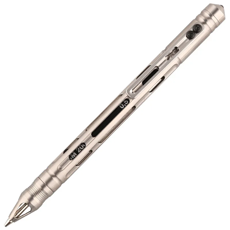 Review  Titanium Tactical Pencil Gel Ink Pen Multi Function Self Defense Business Writing Pen Outdoor EDC T