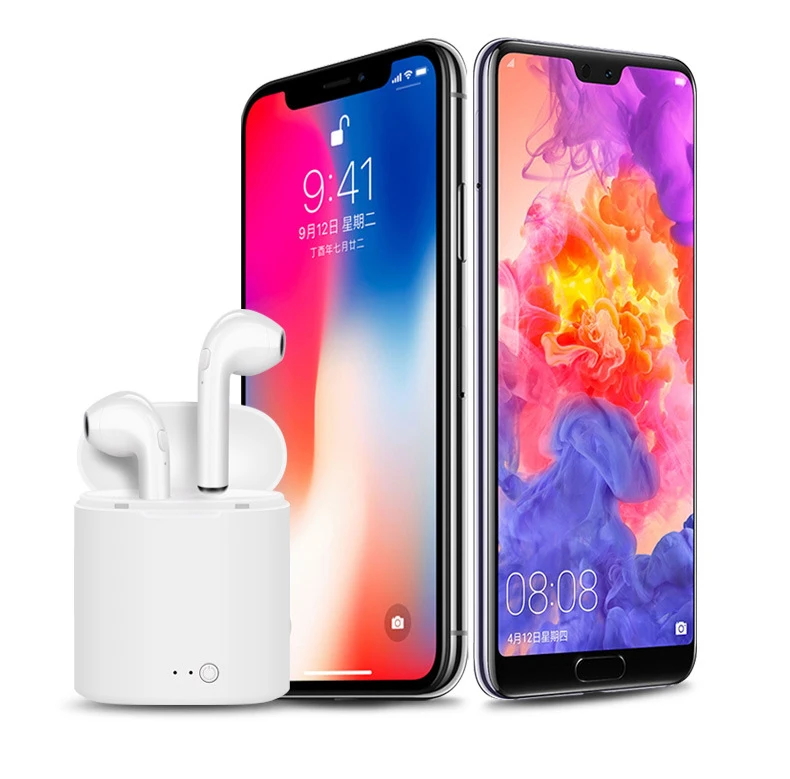 Earphones i12 TWS Wireless Bluetooth Earphone Earpiece Mini Earbuds HS I7S Ear Headset for iPhone Samsung XiaomiTouch Button