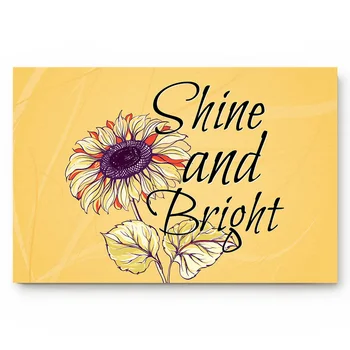 

Yellow Sunflower Splendid Bright Modern Bathroom Accessories Non-slip Doormat Living Room Kitchen Doormat