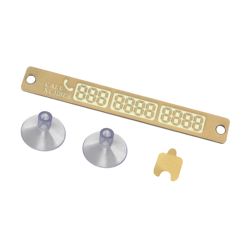 Car Styling Parking Notification Phone Number Card Luminous Plate W/Sucker