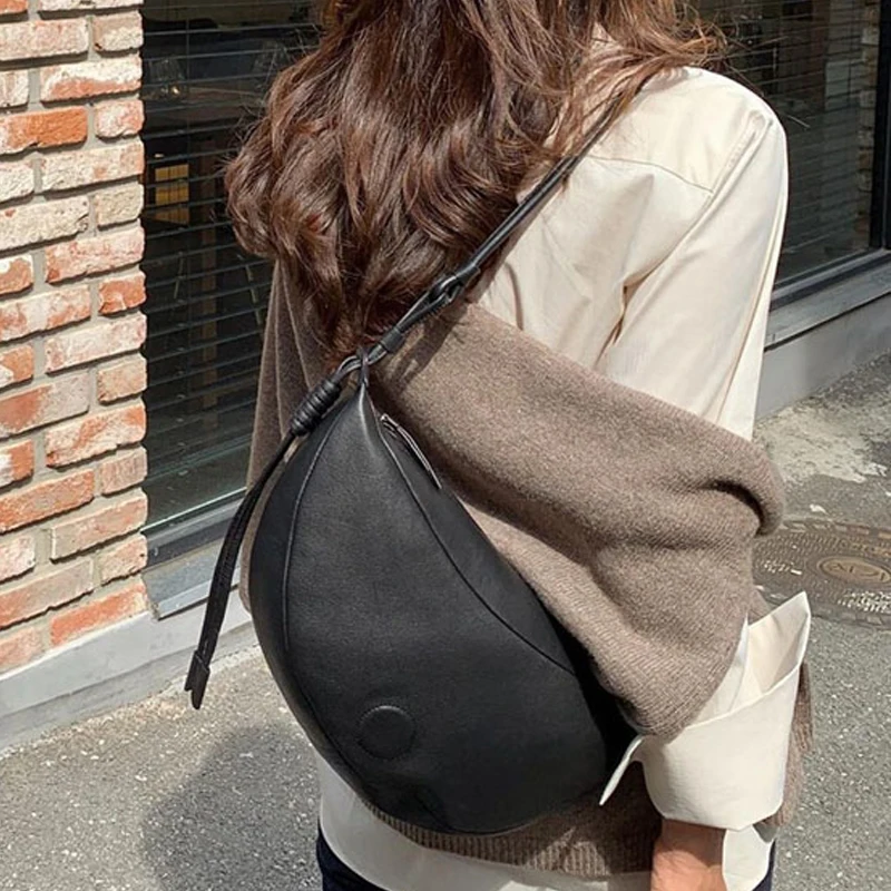 

2019 Banana Bags Half Moon Shoulder Bag Ladies Soft Leather Designer Handbags Women Crossbody Messenger Dropshiping New Styles