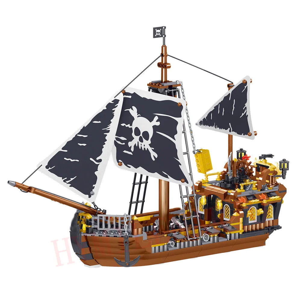 

2019 Pirates Of The Caribbean The God Of Storm Ship Pirates Ships Model Building Blocks Bricks Enlightenment Kids Toys Gift