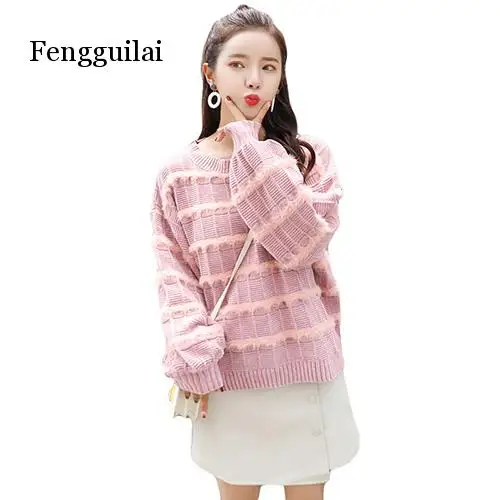 

Knitted Sweater New Autumn Winter Pullovers For Womens Long Sleeve Top Female Fall Solid Sweaters For Women Clothing