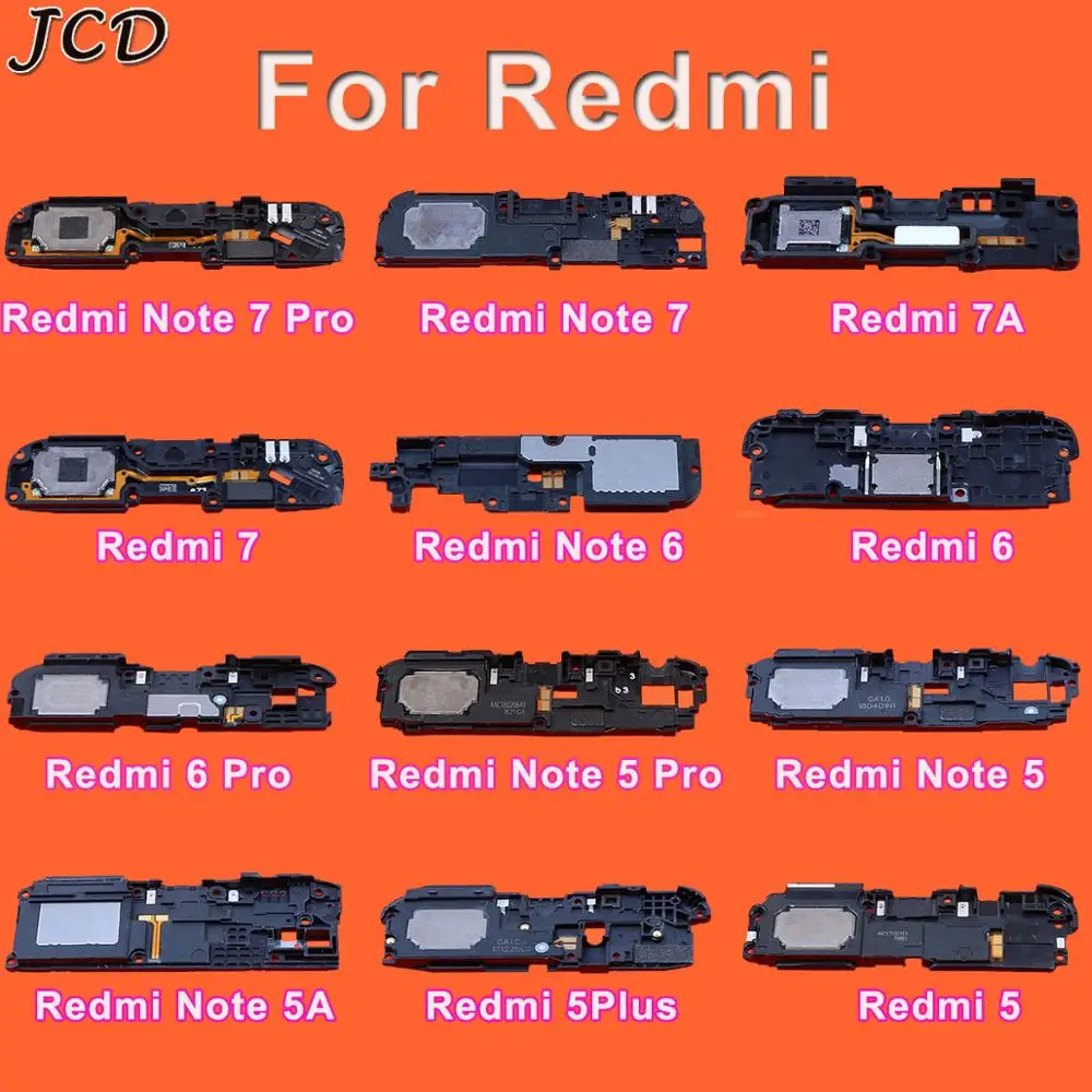 

JCD Rear Bottom Loudspeaker Buzzer Ringer Loud Speaker Flex Cable For XiaoMi Redmi Note 7 6 5 Pro Plus 6A 5A 6 5 7 7A