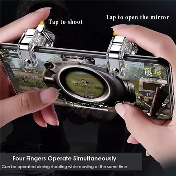 

2PCS Mobile Phone Game Fire Button Smart Phone Metal Game Trigger Shooter Controller for android ios phone Aim & Fire Trigger