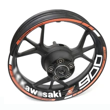 Nova roda conjunto adesivo da motocicleta adesivo reflexivo roda listra adesivo para kawasaki z900 z 900